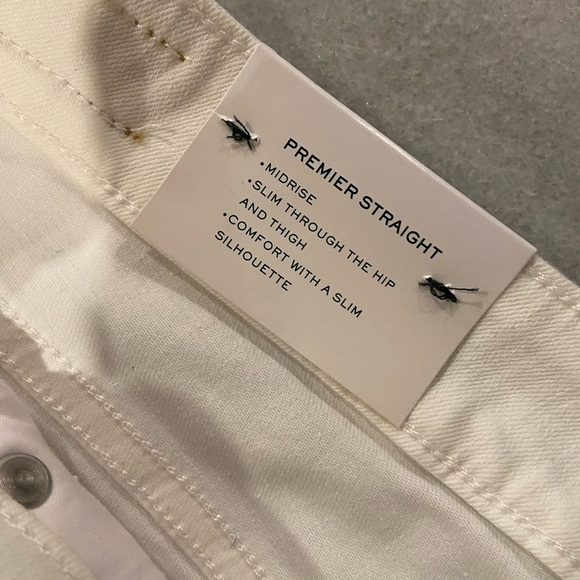 NWT LRL Ralph Lauren Size 18W White Mid Rise Straight Leg Stretch Denim Jeans - Picture 8 of 13